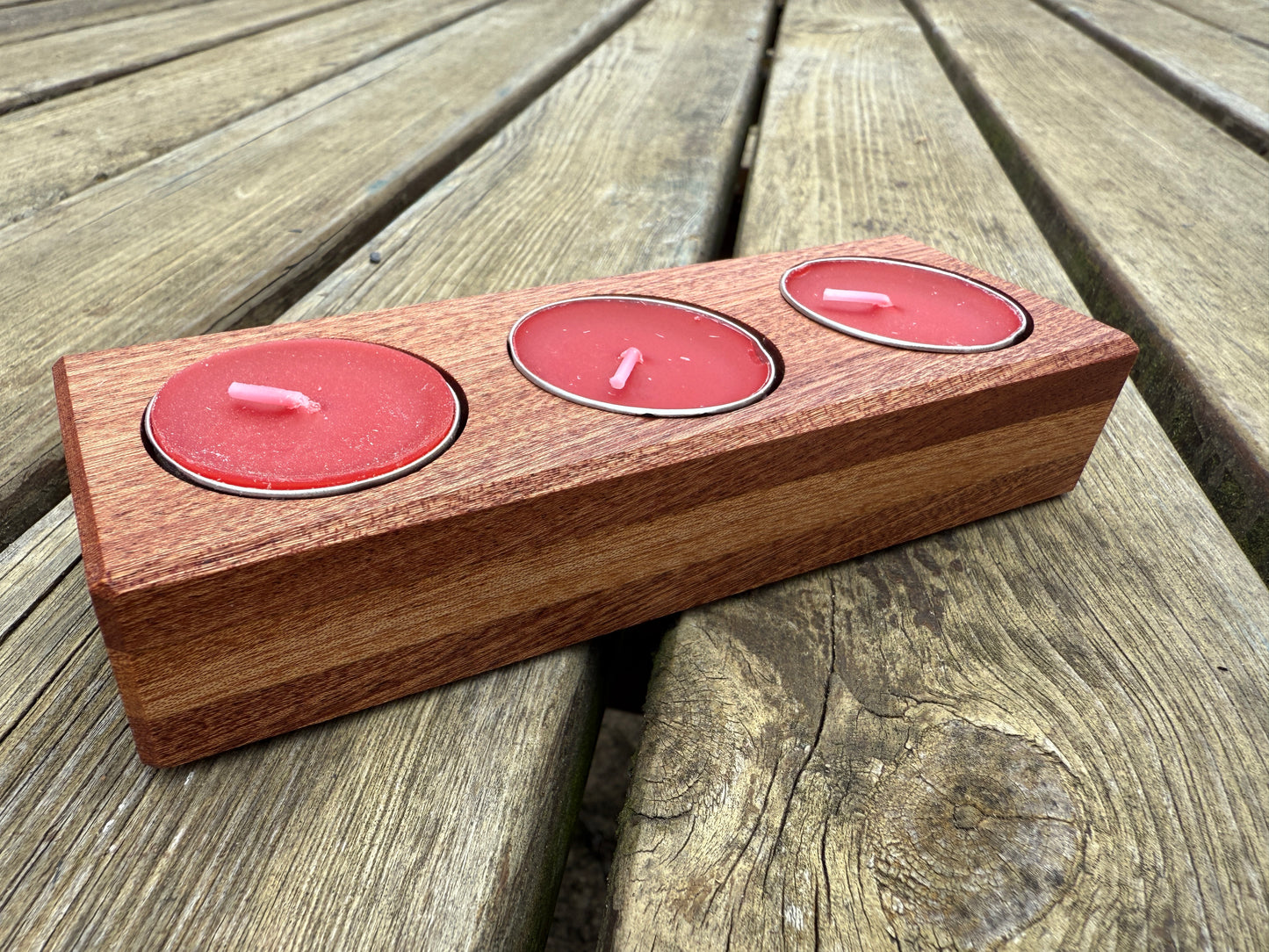 Handmade Hardwood Tea Light Holder