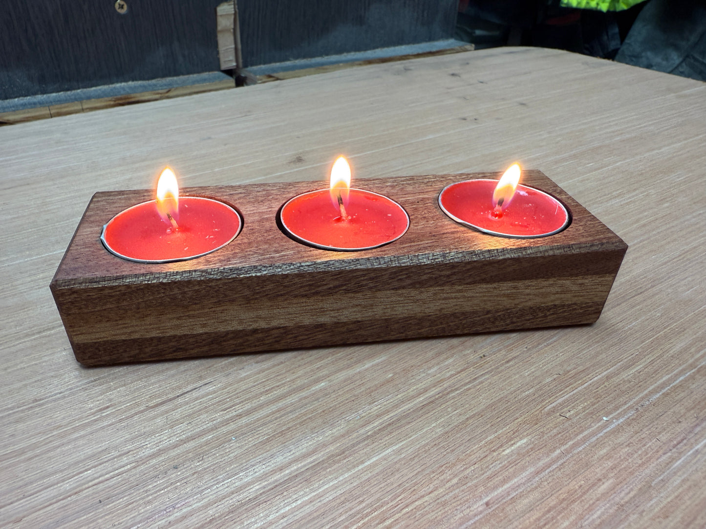 Handmade Hardwood Tea Light Holder