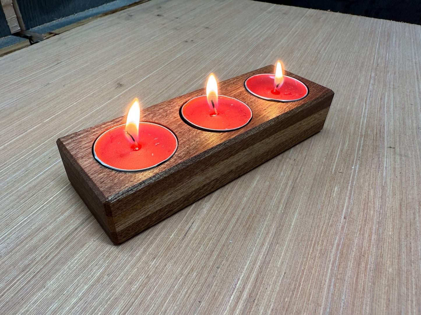 Handmade Hardwood Tea Light Holder